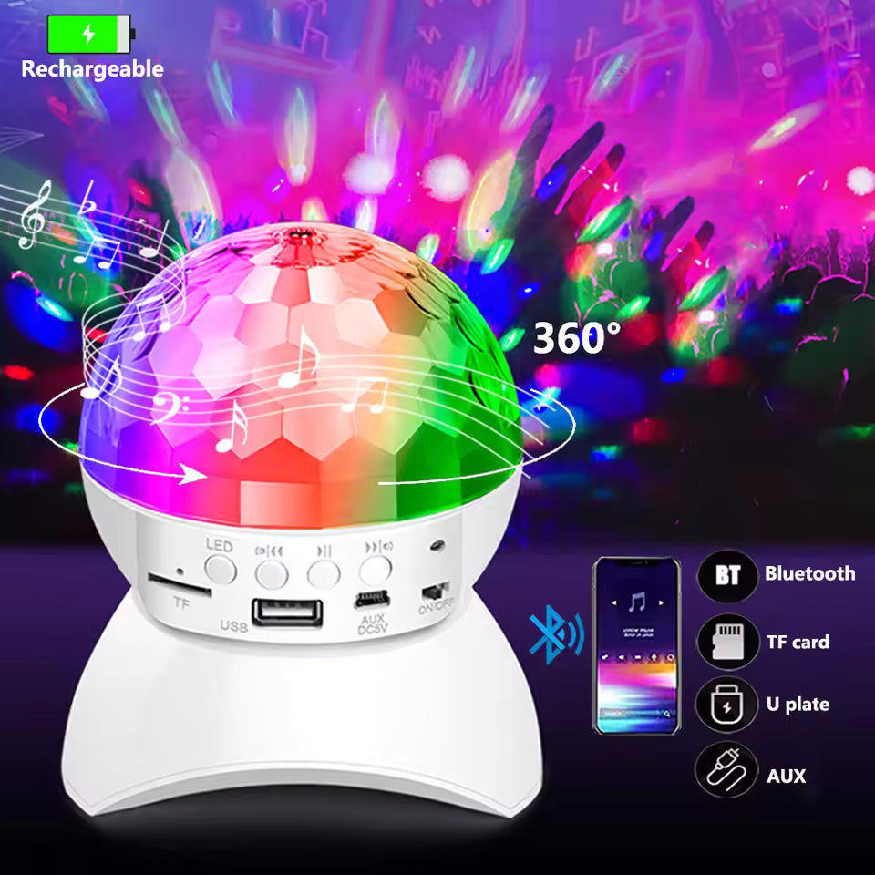 Bluetooth LED rotating projection lamp music lights kids Gift