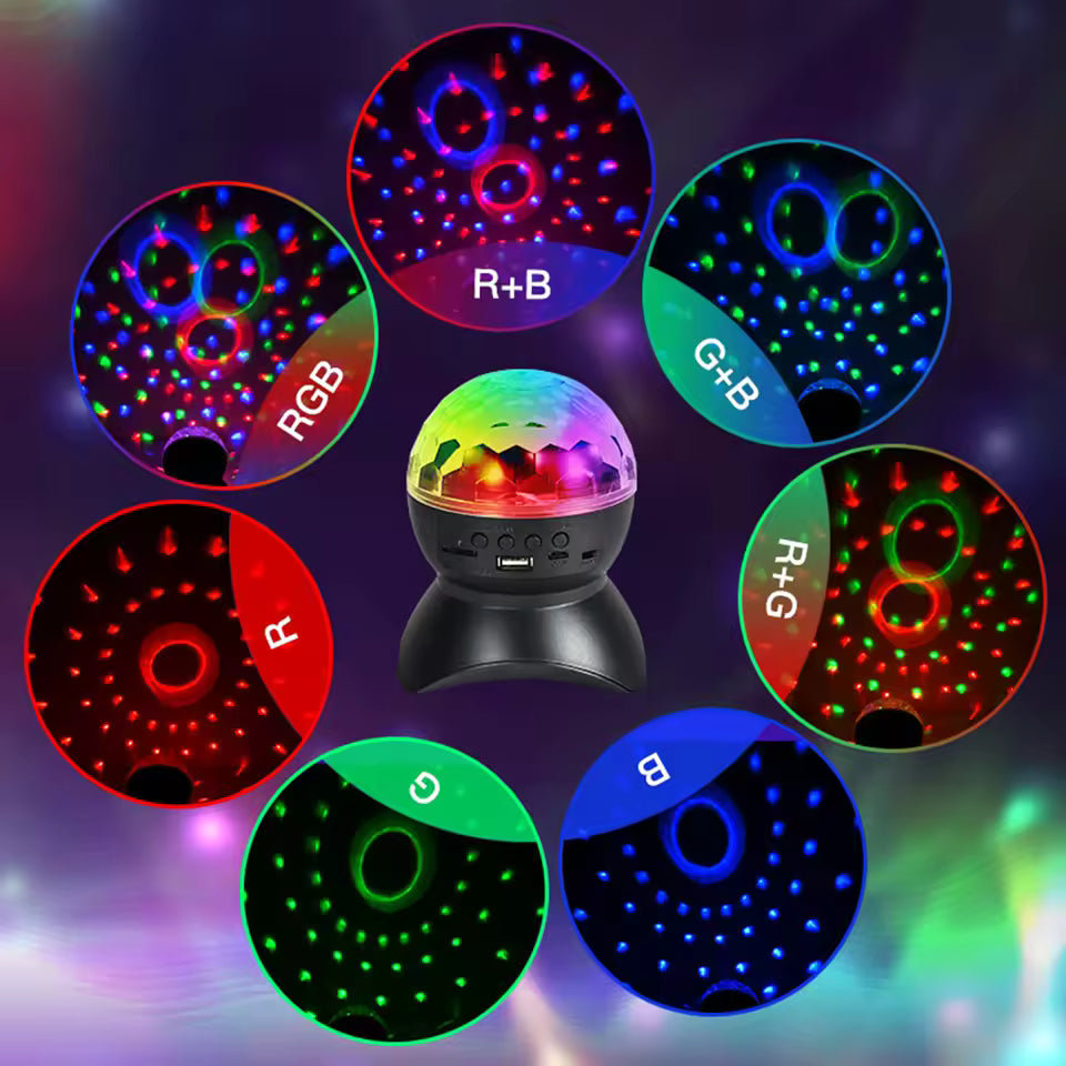 Bluetooth LED rotating projection lamp music lights kids Gift