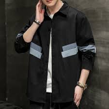 Men’s Black Shirt Jacket | Premium Button-Down Casual & Smart Wear Shirt for Men